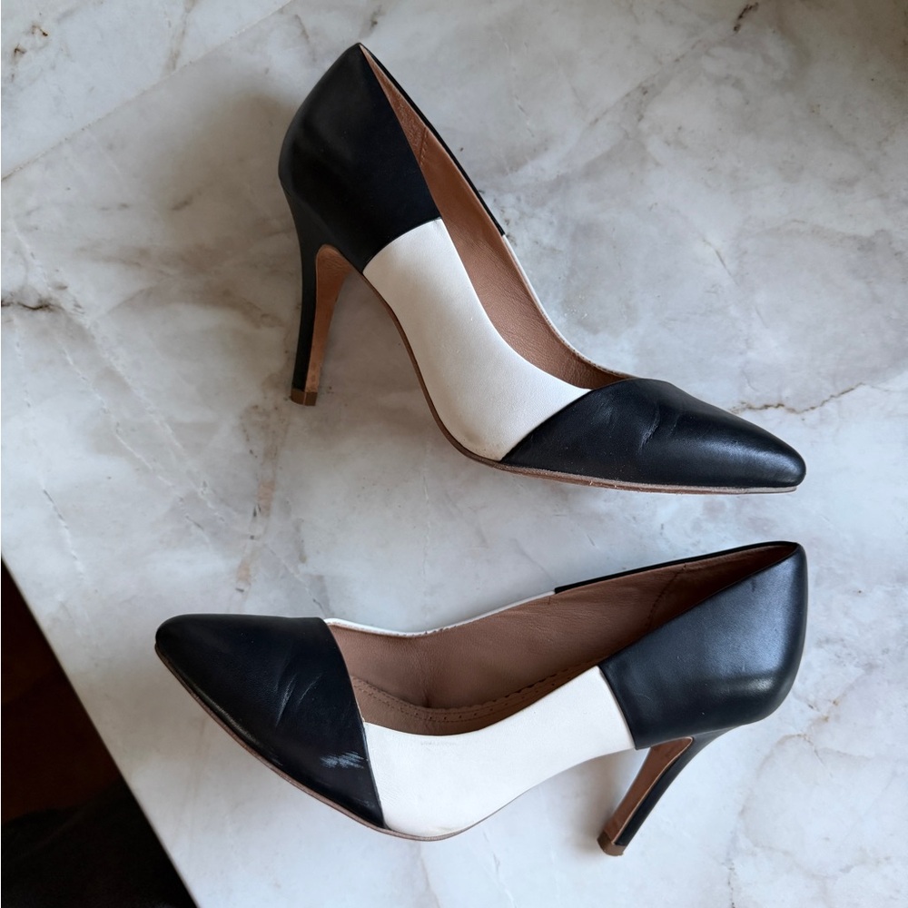 Brooks Brothers Black and White Heels